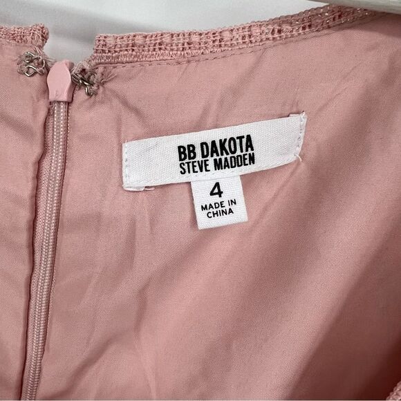 NWOT BB Dakota Did It My Way‎ Puff Sleeve Lace Midi Dress Sz 4 - Picture 9 of 12